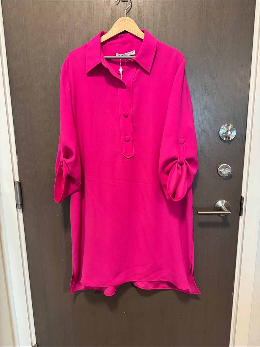 Trina Turk Hot Pink Collared Dress